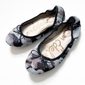 Sam Edelman FELICIA BALLET FLAT-Calf Hair Gray Brown 8.5 shoes